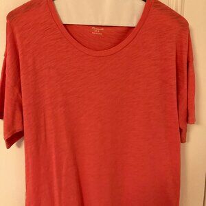 Madewell coral cotton tee L